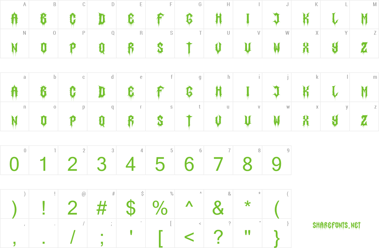 Font Satan Hunter in Halloween preview